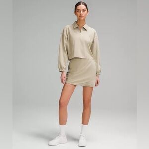 Lululemon Women's Golf 1/4 Zip Pullover Back Pleated 10